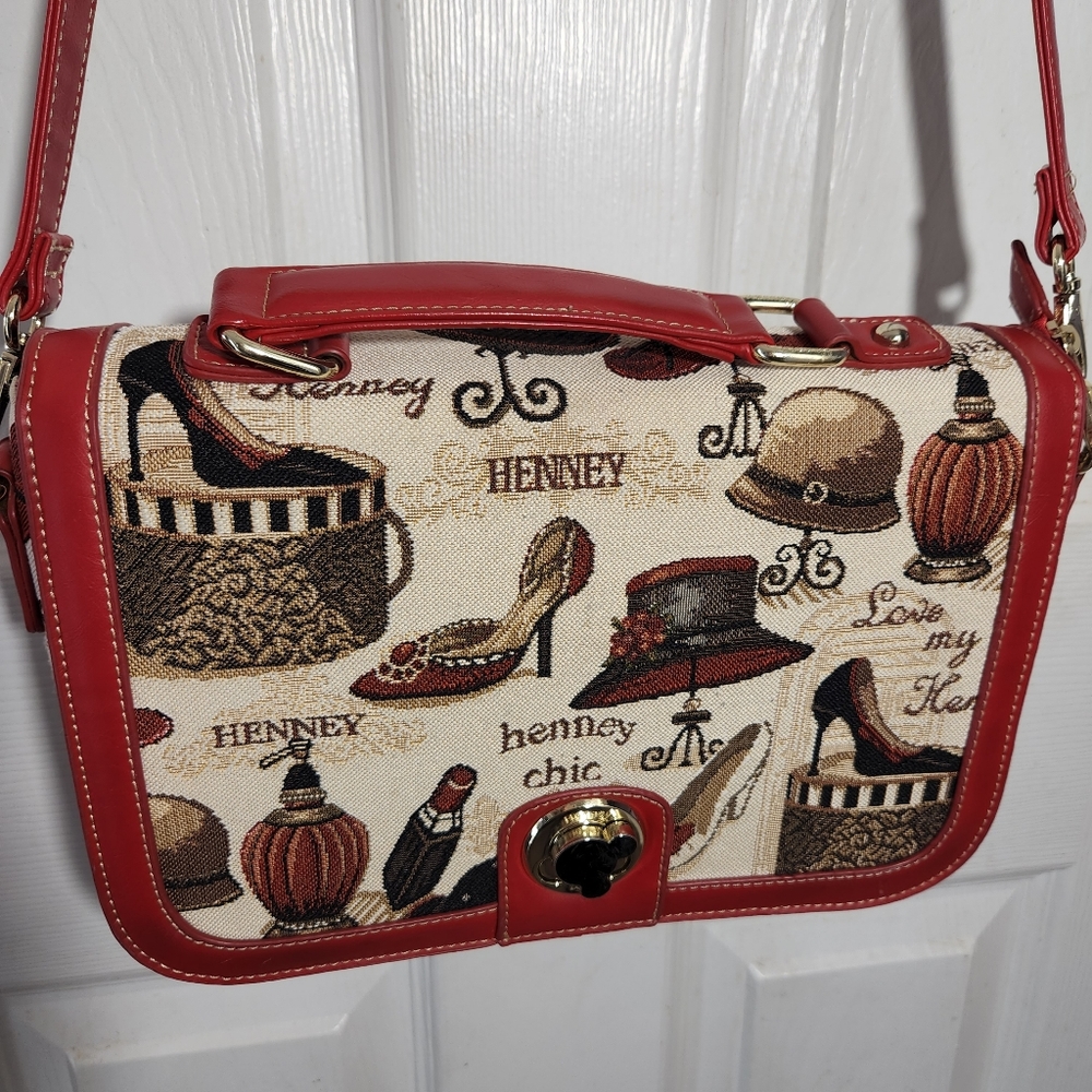 Henney Bear Hats Lipstick Perfume and Shoes Crossbody Pocketbook Purse Bag